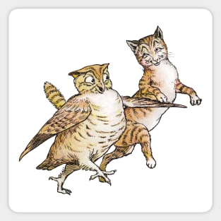 Edward Lear's 'The owl and the pussycat' Sticker